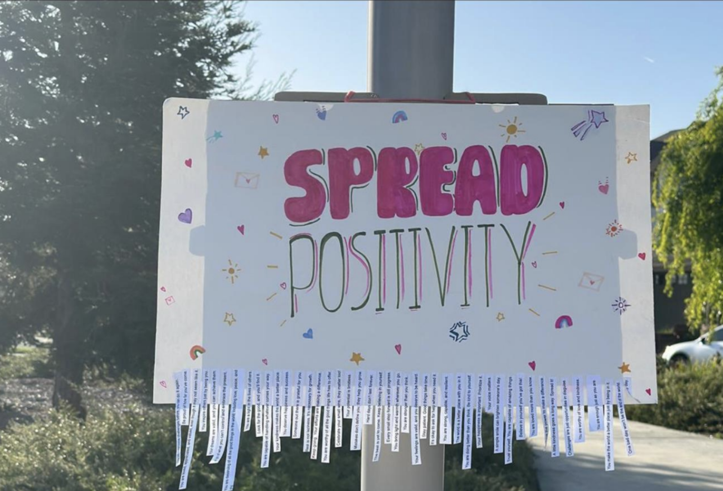 Mind4Youth Spread Positivity outreach sign